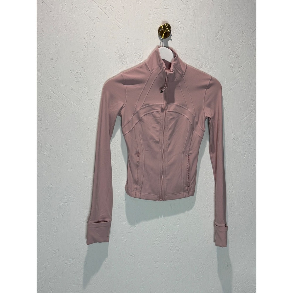 Lululemon Define Cropped Jacket Nulu Pink Pastel Size 2 LW3HJFS